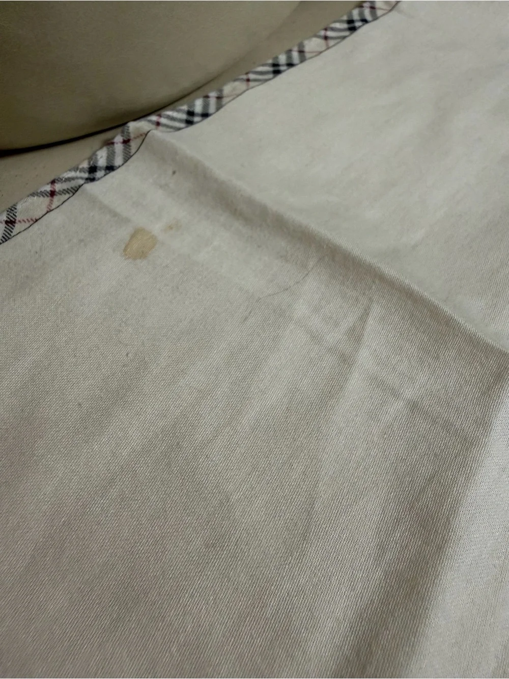 Burberry Cream Plaid Dachshund Embroidered scarf/bandana
